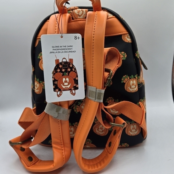 Loungefly Disney Mickey-O-Lantern Glow in the Dark Backpack - Picture 7 of 13
